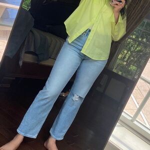 Gap high rise cheeky straight jeans size 6